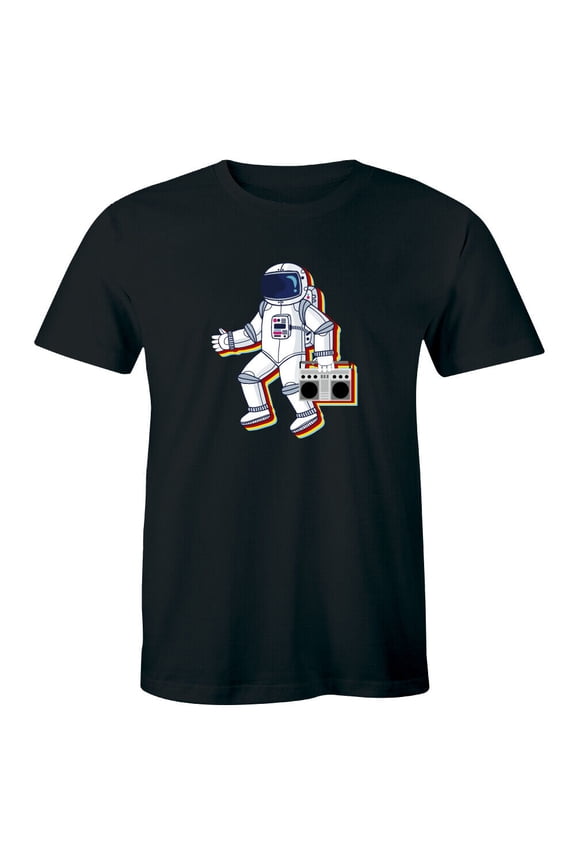 Dancing Spaceman Astronaut T-Shirt for Men Music Rave Cool Party Tee Shirt
