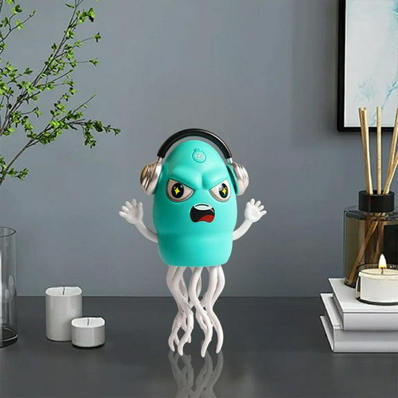 Dancing Squid Toy - Rechargeable Electric Crawling Magic Music Octopus Baby Toys, Upgrade Spray Octopus Toy Educational Toys Christmas Gifts (Green)