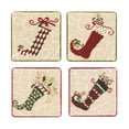 thumbnail image 1 of Dancing Stocking Petit Point Coaster, 1 of 4