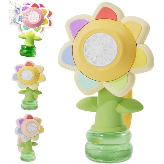 Dancing Sunflower Bubble Machine For Bath, 2026 New Portable Sunflower Bubble Machine