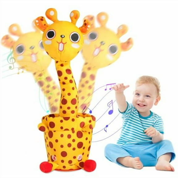 Dancing Talking Giraffe Toddler Toys Electronic Giraffe Plush Toy Interactive Mimicking Toy with Recording and Repeating for Boys Girls Gift