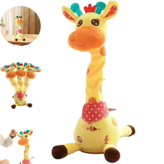 Dancing Talking Giraffe Toy,Giraffe Stuffed Animal with Volume Control,Sways, Lights Up & Sings 60Songs,Repeats & Responds,Gift for Babies 6+ Months & Toddlers