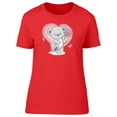 thumbnail image 1 of Dancing Teddy Bear With Flower T-Shirt Women -Image by Shutterstock, Female Large, 1 of 2