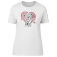 thumbnail image 1 of Dancing Teddy Bear With Flower T-Shirt Women -Image by Shutterstock, Female XX-Large, 1 of 2
