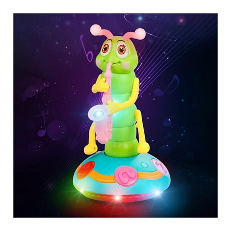 Jialinnn Dancing Electronic Pet Toy 6 Songs With Lights Educational Music Crawling 9.6 in Multicolor
