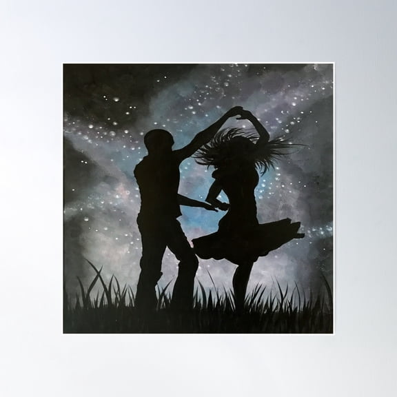Dancing Under The Stars Poster Wall Art, Modern Wall Decor, 16x16 UNFRAMED