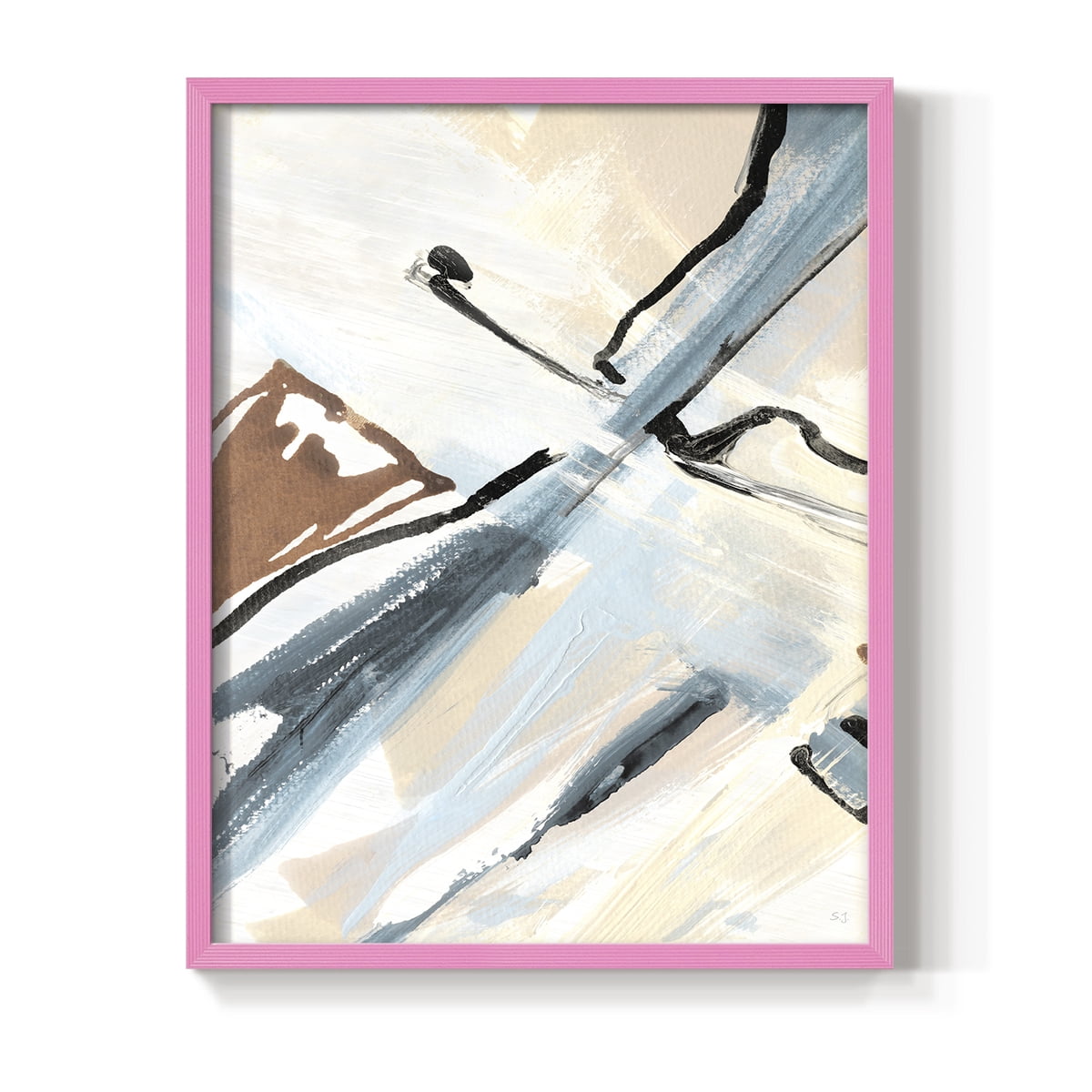 Dancing Wind Revisit I Framed Print in Pink Solid Wood Framed Print No Nail Hanging