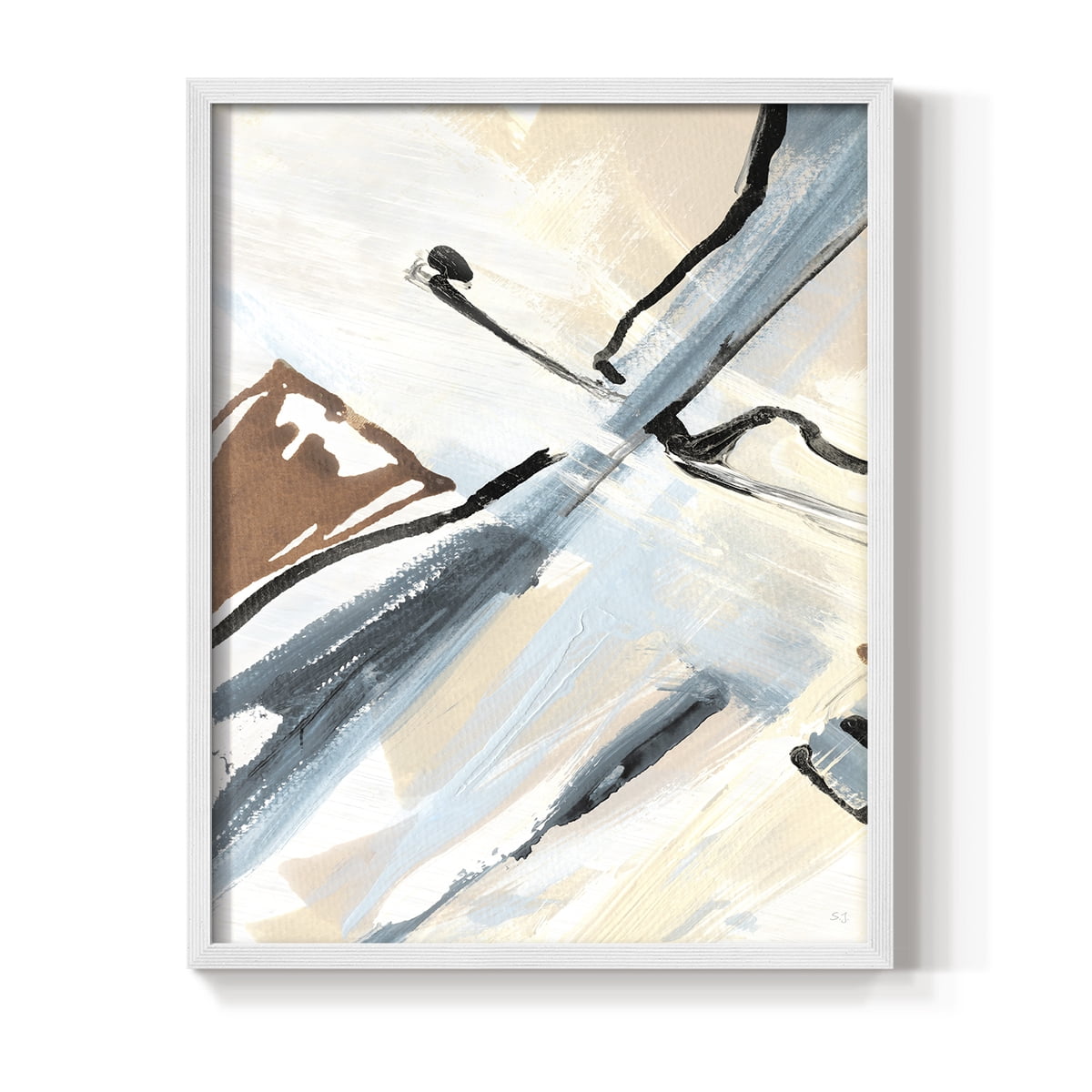 Dancing Wind Revisit I Framed Print in White Solid Wood Framed Print No Nail Hanging