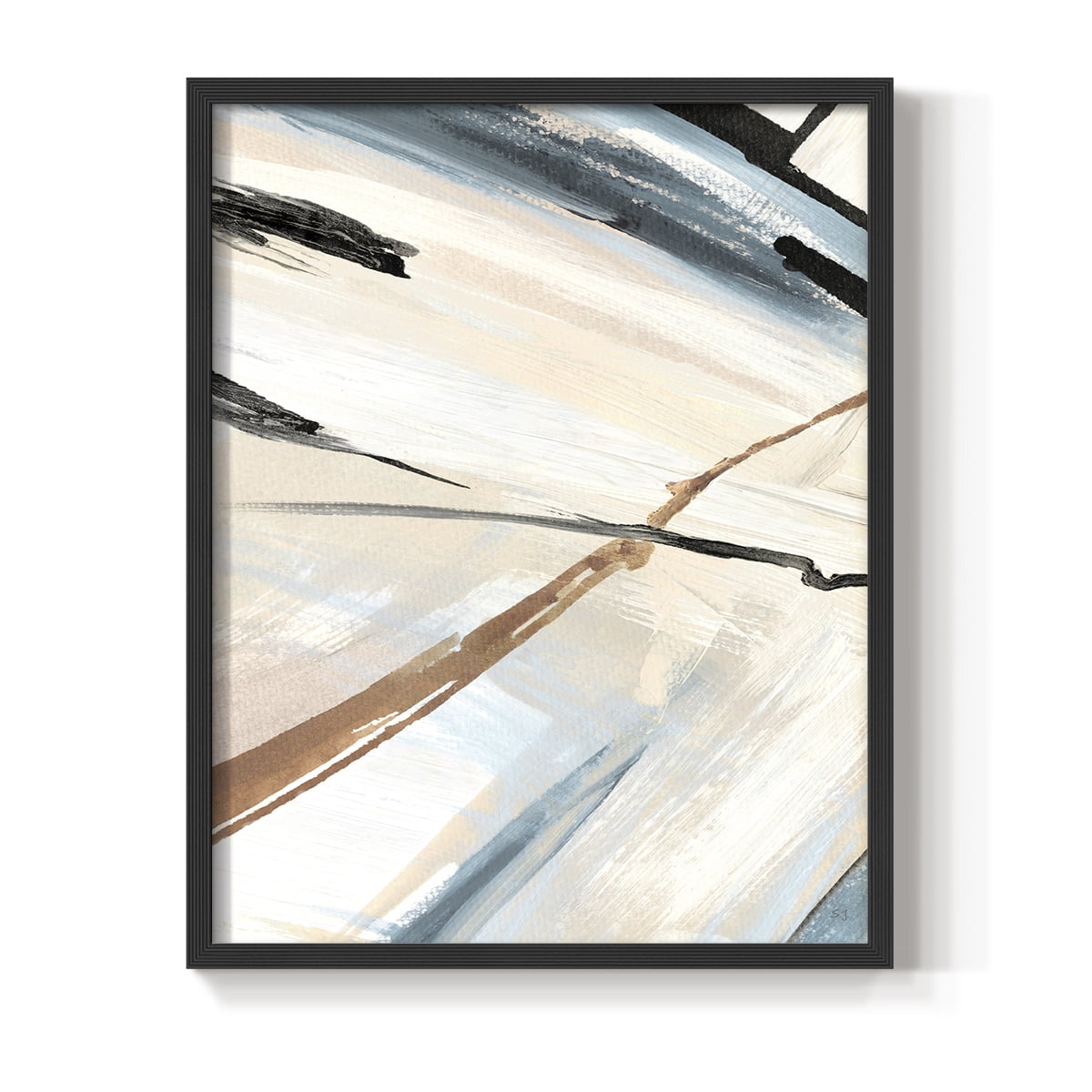Dancing Wind Revisit II Framed Print in Black Solid Wood Framed Print No Nail Hanging