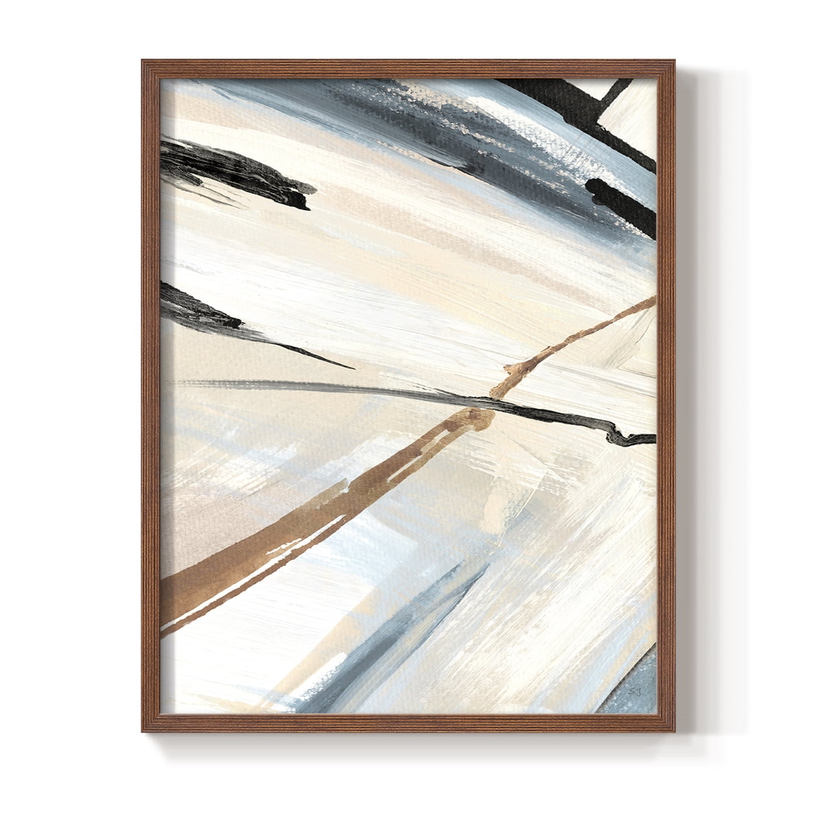 Dancing Wind Revisit II Framed Print in Brown Solid Wood Framed Print No Nail Hanging
