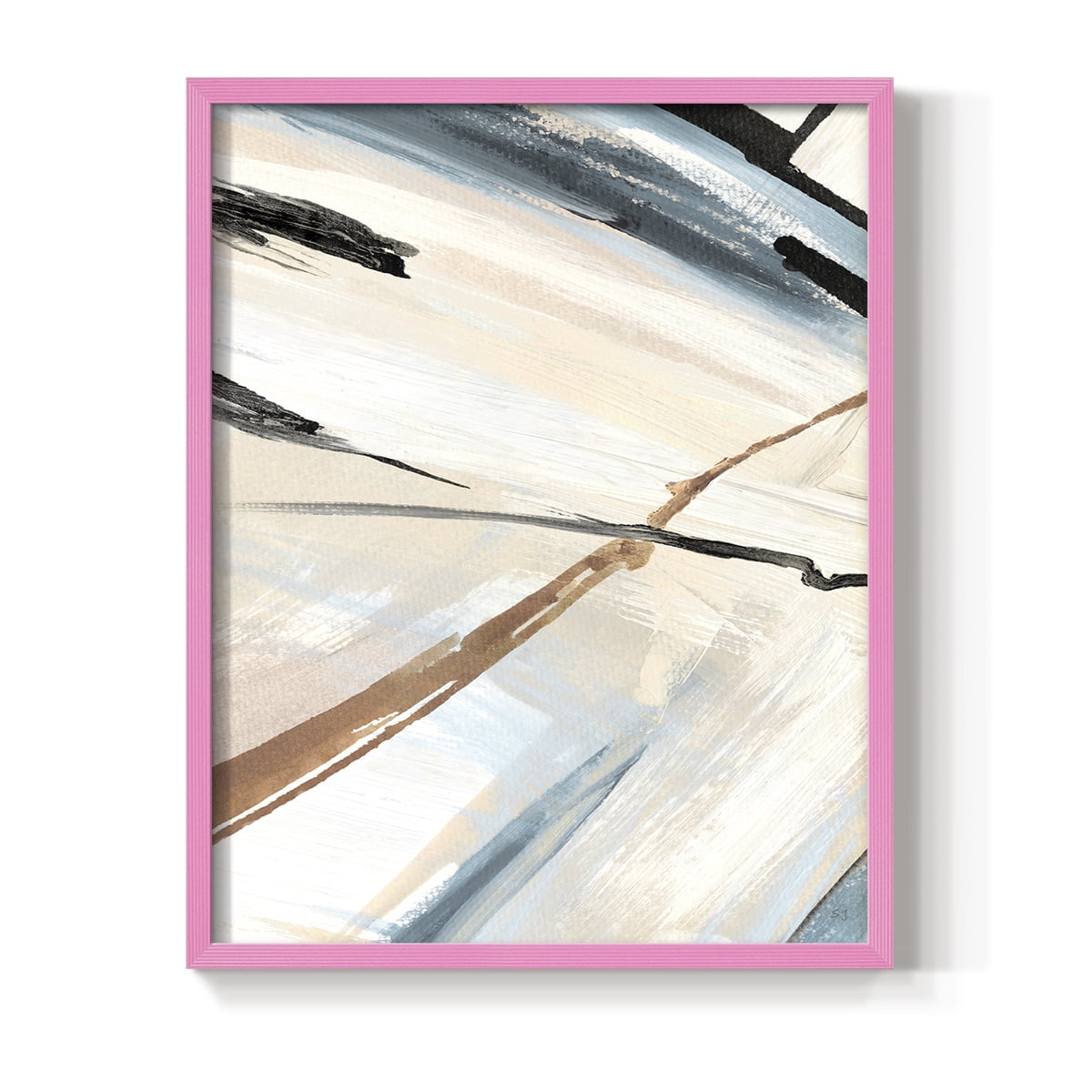 Dancing Wind Revisit II Framed Print in Pink Solid Wood Framed Print No Nail Hanging