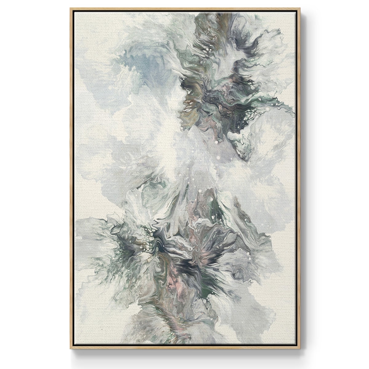 Dancing With Passion Framed Premium Gallery Wrapped Canvas - Ready to Hang - 27 x 41 - Natural Wood Floating Frame