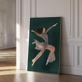thumbnail image 1 of Dancing Woman Art Print Green Abstract Stripe Minimalist Contemporary Decor, Unframed Paper Poster 24x36in, 1 of 4
