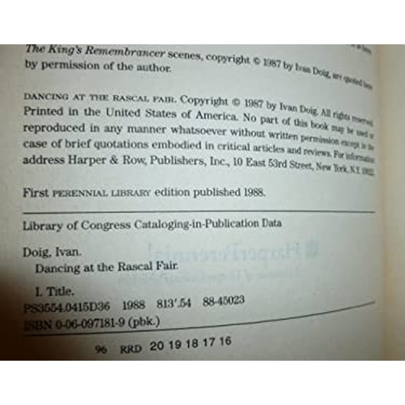 Pre-Owned Dancing at the Rascal Fair: A Novel (Paperback) 0060971819 9780060971816