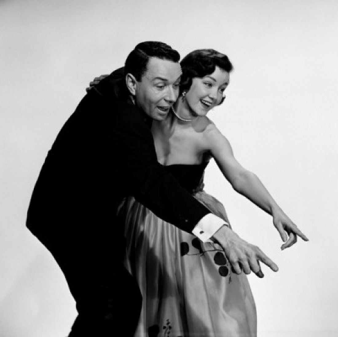 Dancing couple pointing down Canvas Art - (18 x 24)
