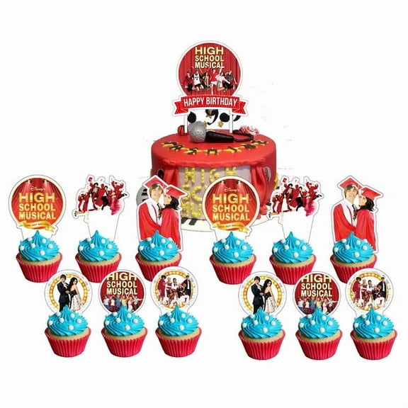 Dancing high school Cake Topper CupcakeS Set Birthday Party Supplies Decoration Decor Kit