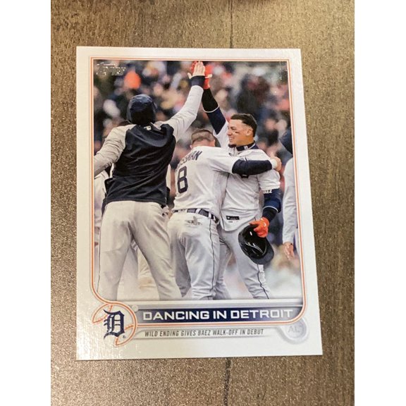 Dancing in Detroit (Javier Baez / Robbie Grossman) VC MLB Detroit Tigers 2022 Topps Update US238 Insert Trading Card