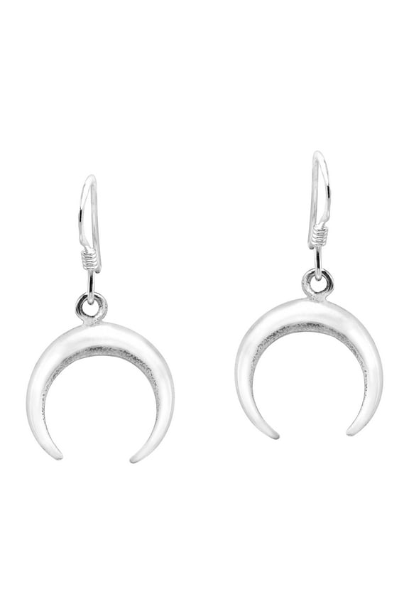 Dancing in the Moonlight Crescent Moon .925 Sterling Silver Earrings
