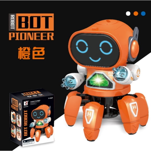 Dancing six-claw robot toy electric singing six-claw robot luminous gift