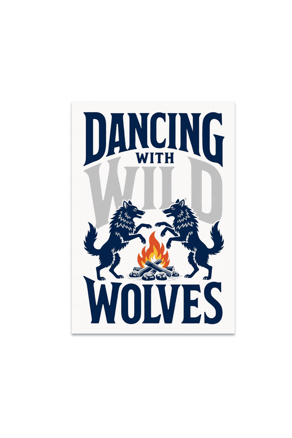 Dancing with Wild Wolves Wall Art - Animal Rights Advocate - 13x19 Poster Print