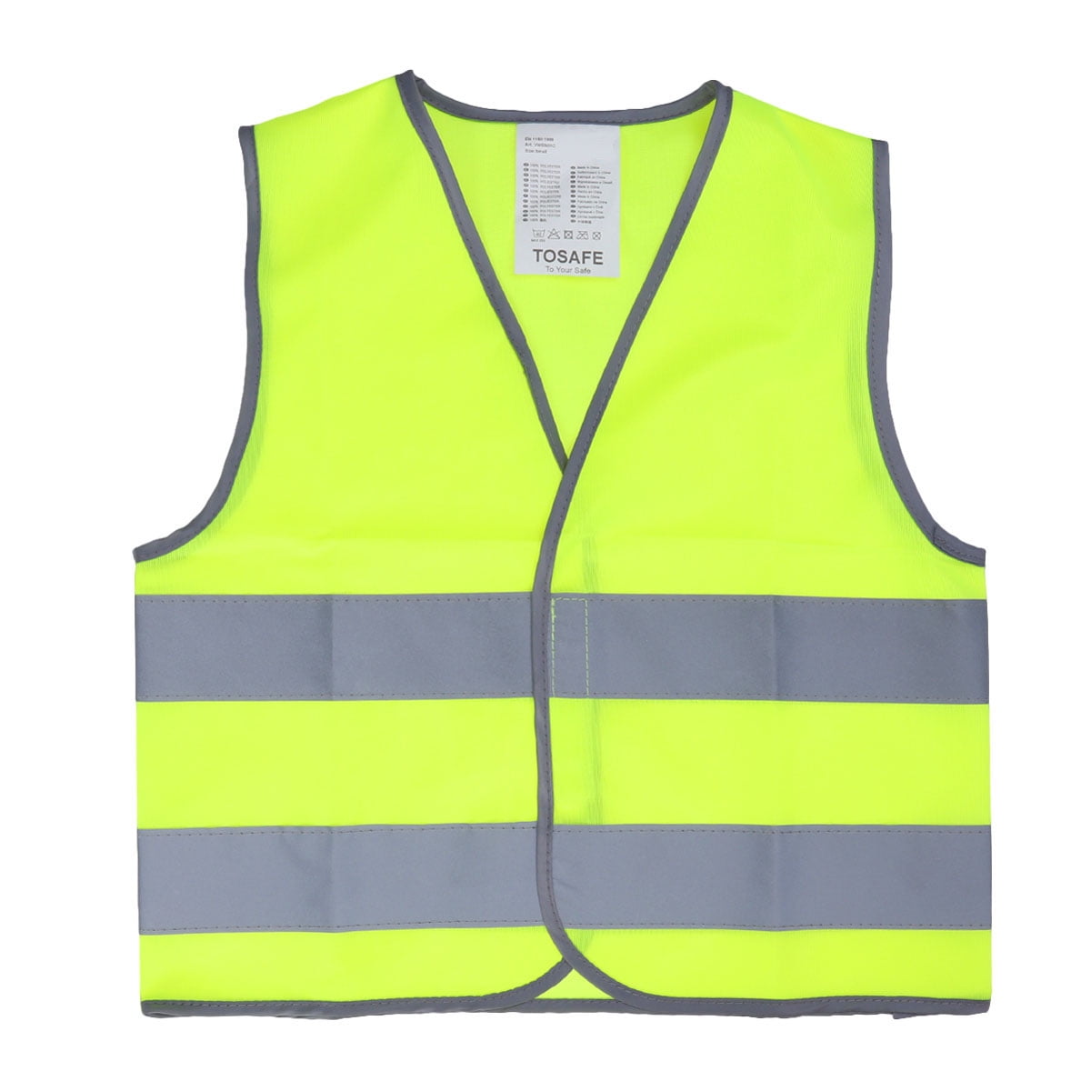 DancingRoom Outdoor Night Reflective Kid Waistcoat Safety Vest, Yellow, S