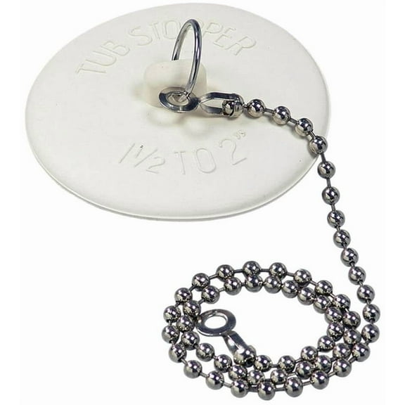 Danco  1-3/8 in. Dia. White  Rubber  Tub Stopper