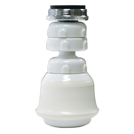 Danco 1.5 GPM Dual Thread Swivel Plastic Kitchen Faucet Sprayrator in White (10499)