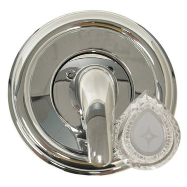 Danco 10001 Chrome Round 1 Handle Bathtub and Shower Valve Trim Kit