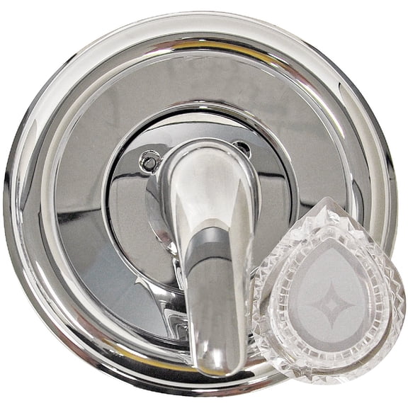 Danco 10001 Chrome Round 1 Handle Bathtub and Shower Valve Trim Kit
