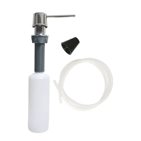 Danco 10037A Soap Dispenser with Nozzle, 12 oz Capacity, Metal/Plastic, Chrome