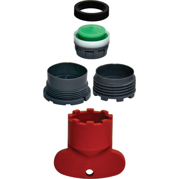 Danco 10780 1.5 gpm Cache Aerator Kit for Delta and Moen Faucets, Red/Black