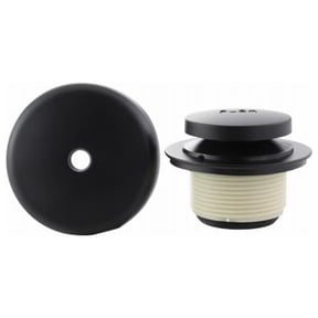 Danco 11081 Touch-Toe Tub Drain Trim Kit with Overflow, Matte Black - Quantity 3