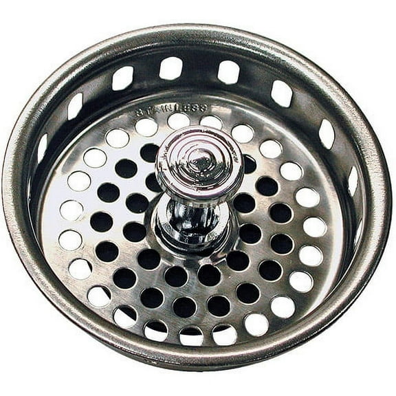 Danco 3-1/4 in. Heavy Duty Kitchen Sink Basket Strainer in Chrome (51275)