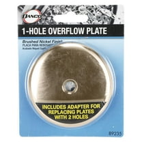 Danco 3 in. Brushed Nickel Gray Round Plastic Overflow Plate