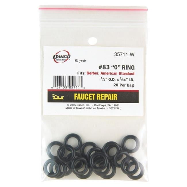 Danco Black Rubber Faucet Repair O-Ring Set