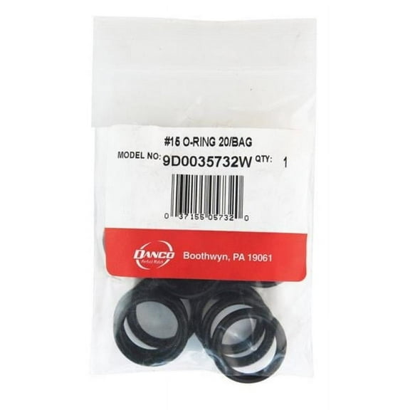 Danco 1 in. D X 3/4 in. D Rubber O-Ring 20 pk