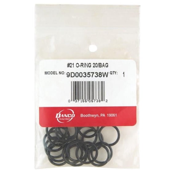 Danco  0.6 in. Dia. x 0.47 in. Dia. Rubber  O-Ring  20 pk