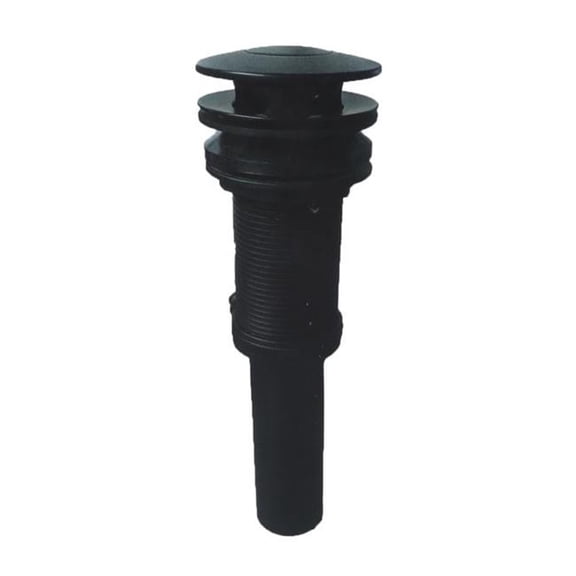 Danco 4037011 2.63 in. Metal & Plastic Push Button Drain with Overflow - Matte Black