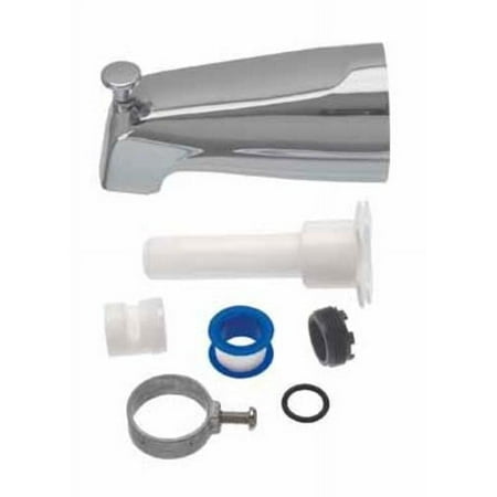 Universal Chrome Tub Spout with Pull Up Diverter