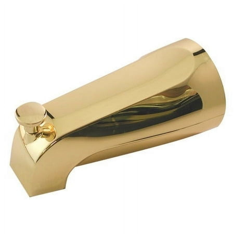 Polished Brass Universal Tub Spout with Diverter
