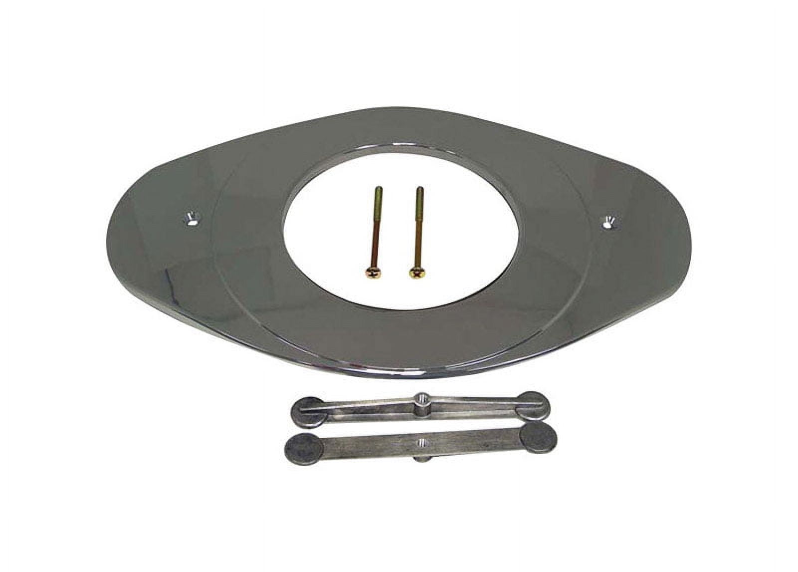 Chrome Plastic Faucet Remodeling Plate with Mounting Hardware