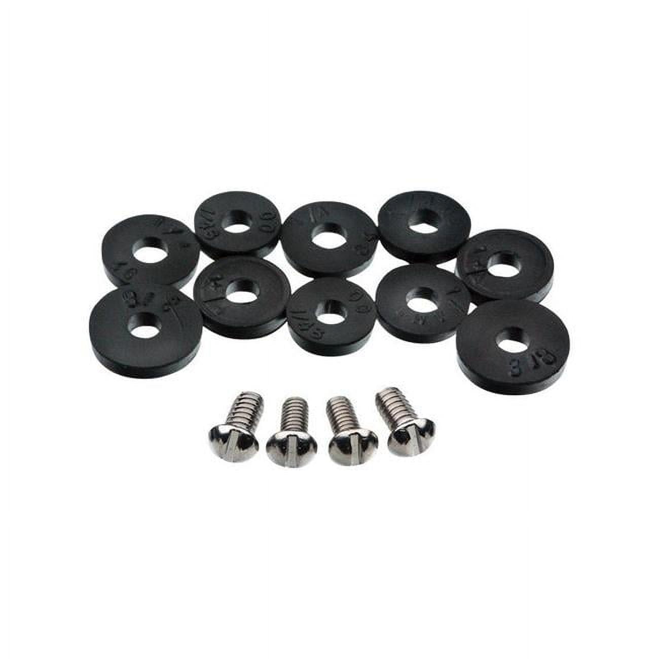 Danco 80790 Flat Flexible Faucet Washer Assortment Rubber Black