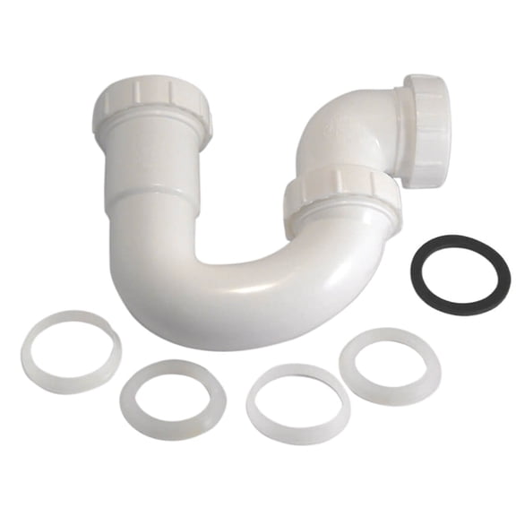 Danco 94005 Swivel P-Trap, 1-1/2 in, Slip, Plastic, White