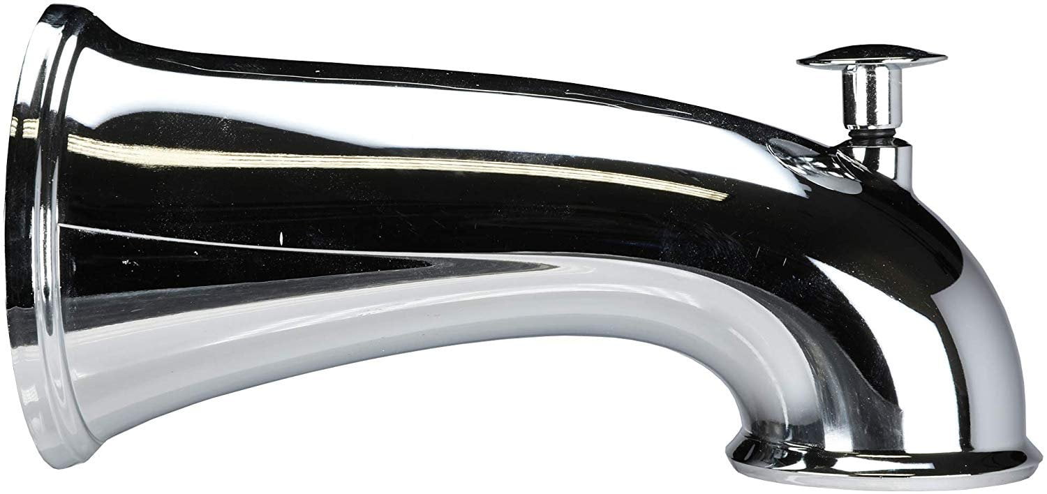 Chrome 6 Inch Tub Spout with Pull Up Diverter