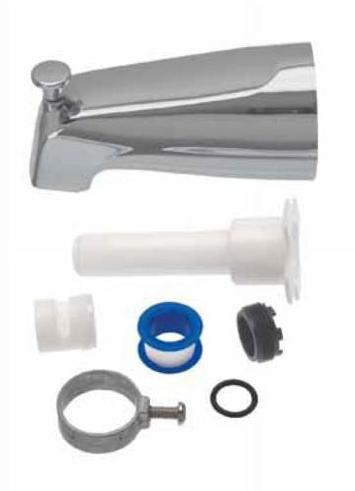 Universal Chrome Tub Spout with Pull Up Diverter