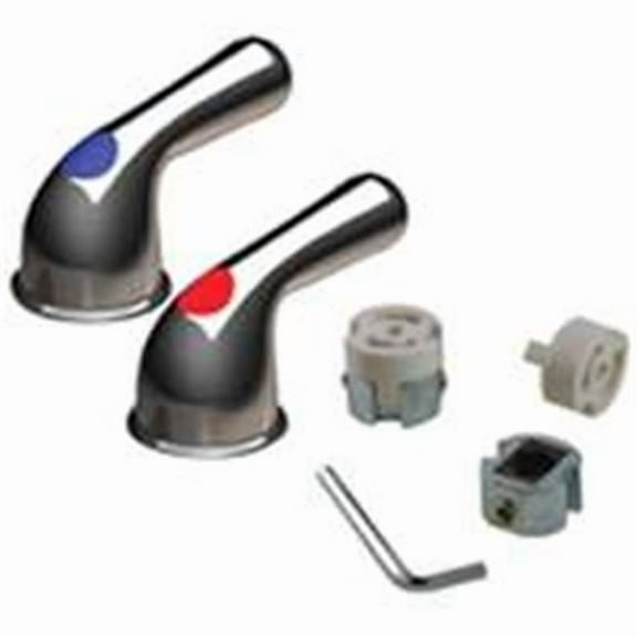 Danco Ergo Lever Handles for Kitchen/Bathroom Sinks or Tub/Shower, 2 Handles, Chrome (80022)