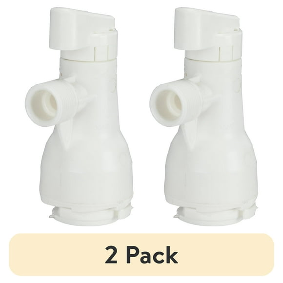 (2 pack) Danco Plastic Push-on Quarter Turn Angle Stop Valve, 0.1 lbs Weight (9DPV-100)