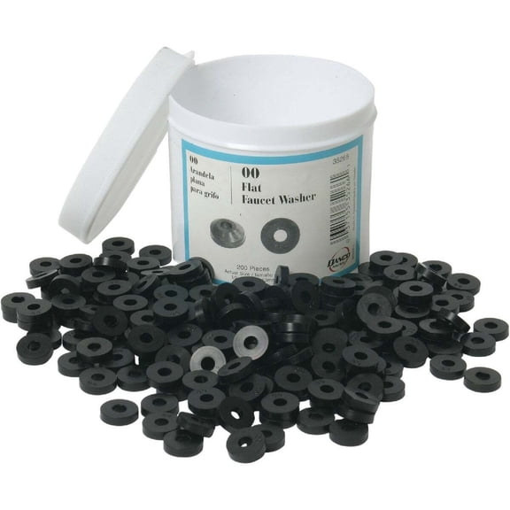Danco 1-2 In. Black Flat Faucet Washer (200 Ct.) 35266 35266 401611
