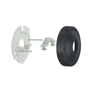Danco Shower Arm Stabilizer Bracket and Flange Cover, Fixes Loose Shower Arm without Cutting into the Wall, Matte Black (12009)