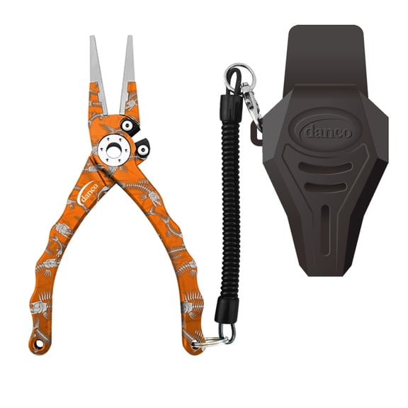Danco Sports Admiral Tournament 7.5" Aluminum Pliers, Orange Fish Bone